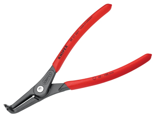 Precision Circlip Pliers External 90° Bent Tip 40-100mm A31