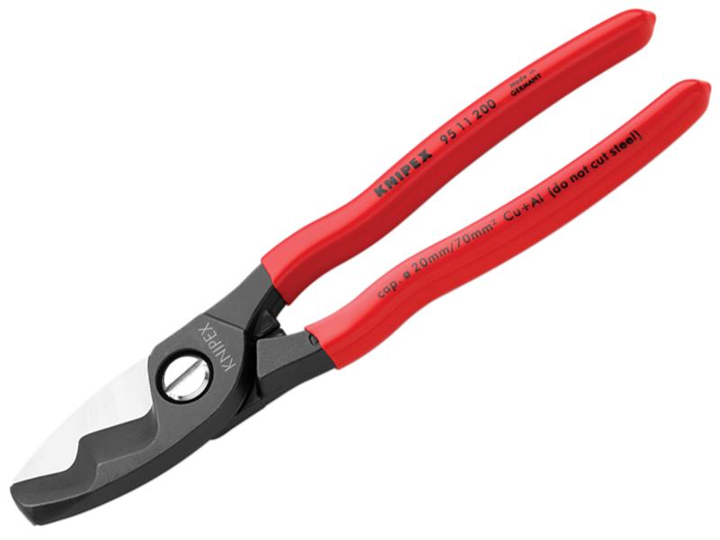 Cable Shears with Twin Cutting Edge PVC Grip 200mm