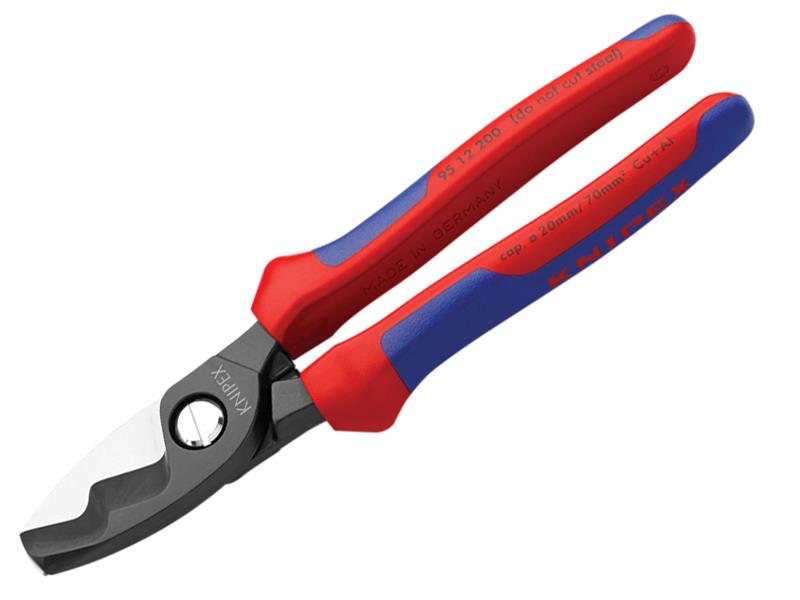 Cable Shears with Twin Cutting Edge Multi-Component Grip 200mm