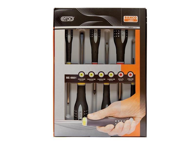 BE-9881 ERGO Screwdriver Set, 6 Piece