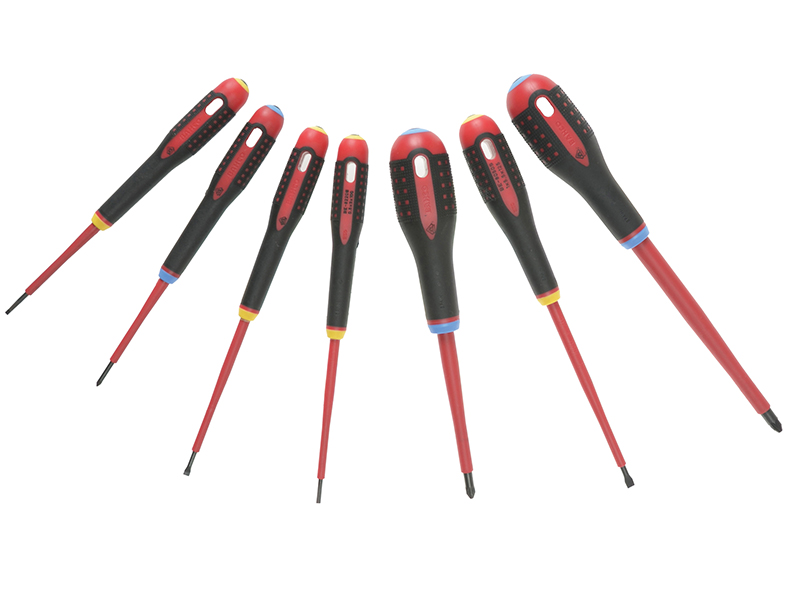 BE-9888S ERGO VDE Insulated Screwdriver Set, 7 Piece