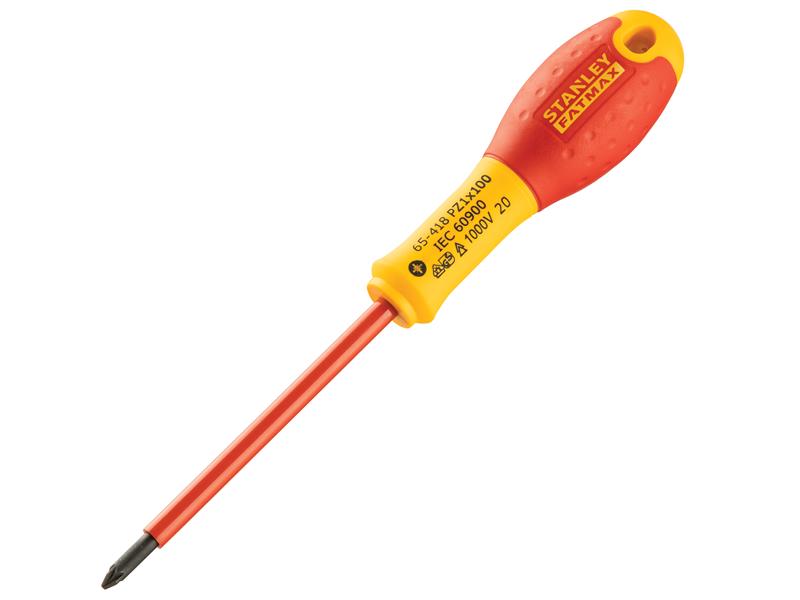 FatMax® VDE Insulated Screwdriver Pozidriv Tip PZ1 x 100mm