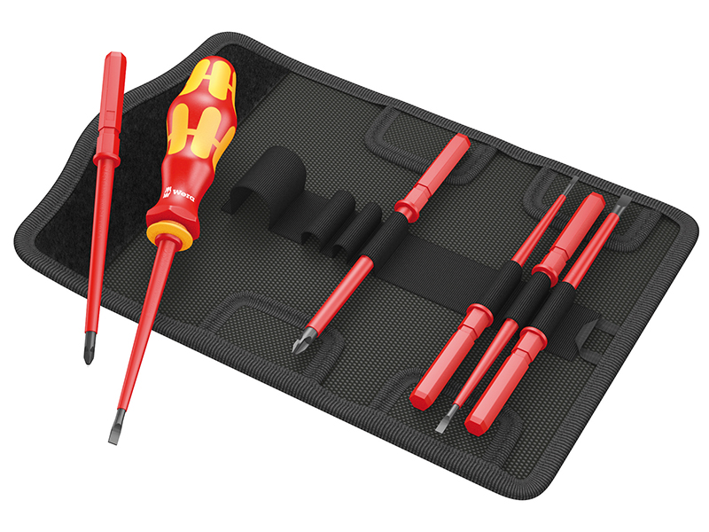 Kraftform VDE Kompakt Interchangeable Screwdriver Set, 7 Piece