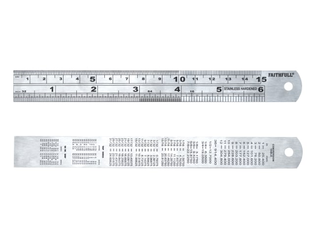 Steel Rule 150mm / 6in x 19mm