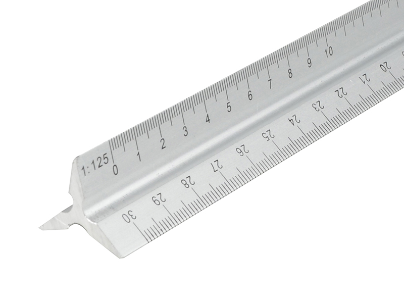 Aluminium Triangle Scale Rule 300mm