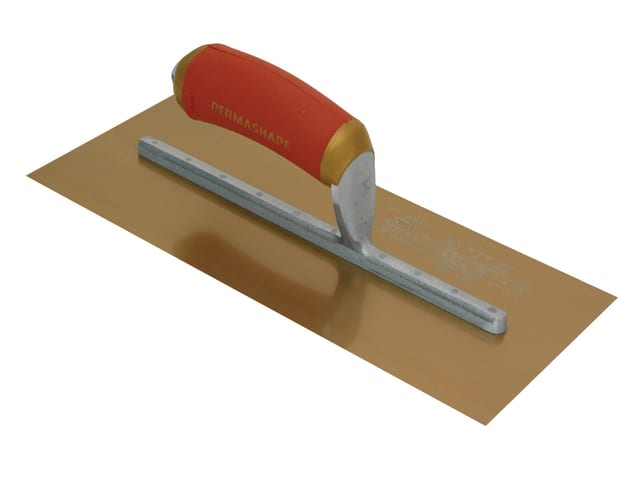 MPB7GSD Pre-Worn PermaShape® Finishing Gold S/S Trowel DuraSoft® 12 x 5in