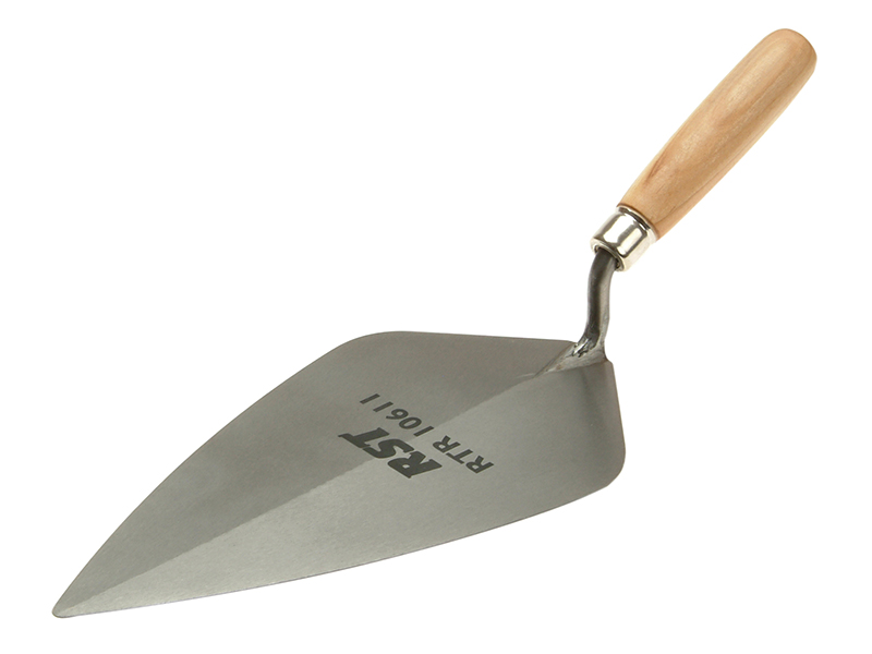 London Pattern Brick Trowel Wooden Handle 10in