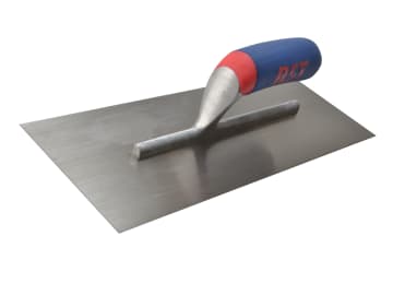 Plasterer's Finishing Trowel Carbon Steel Soft Touch Handle 14 x 4.1/2in