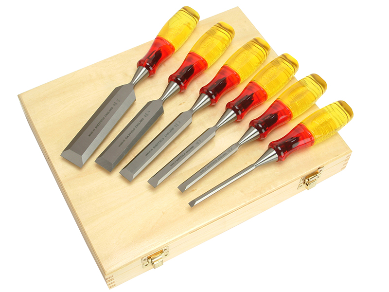 M373 Bevel Edge Chisel Splitproof Handle Set, 6 Piece