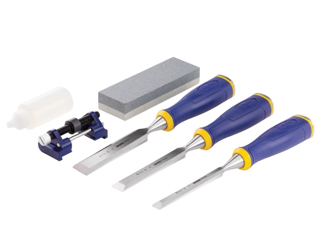 MS500 ProTouch All-Purpose Chisel Set, 3 Piece + Sharpening Kit