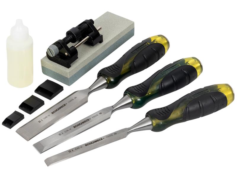 Bevel Edge Chisel & Sharpening Kit, 6 piece