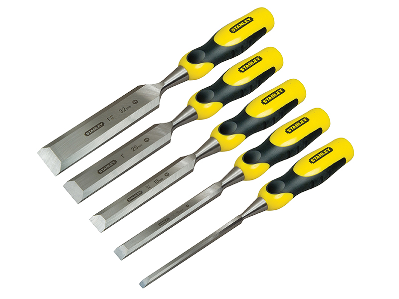 DYNAGRIP Bevel Edge Chisel with Strike Cap Set, 5 Piece