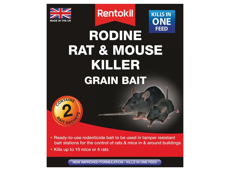 Rodine Rat & Mouse Killer Grain Bait (Sachets 2)