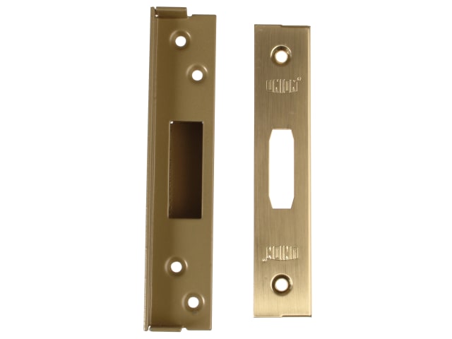 StrongBOLT 2100 Mortice Deadlock Rebate Kit 13mm Polished Brass Box