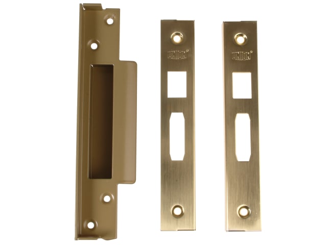 StrongBOLT 2200 Mortice Sashlock Rebate Kit 13mm Polished Brass Box