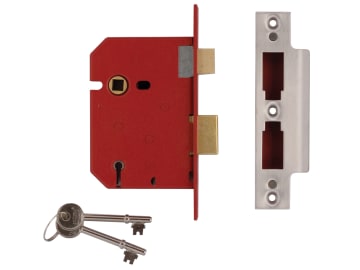 2201 5 Lever Mortice Sashlock Brass Finish 77.5mm 3 in Visi