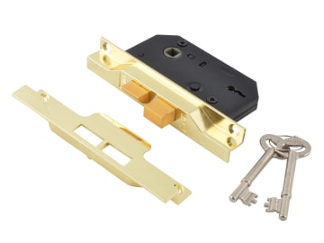 2242 2 Lever Mortice Rebated Sashlock Electro Brass 65.5mm 2.5in Visi