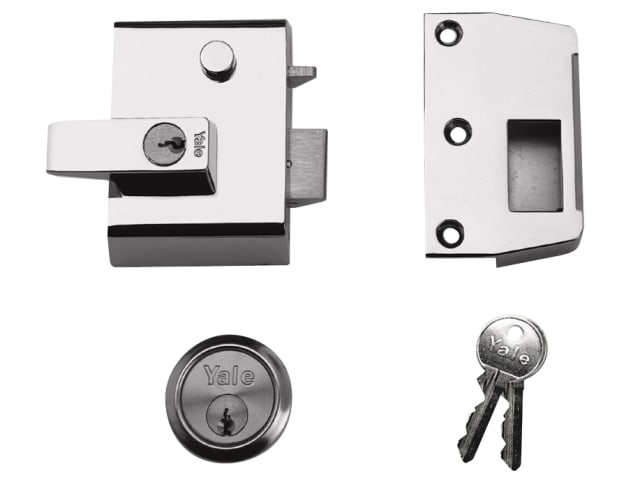 P2 Double Locking Nightlatch 40mm Backset DMG/PB Finish Visi