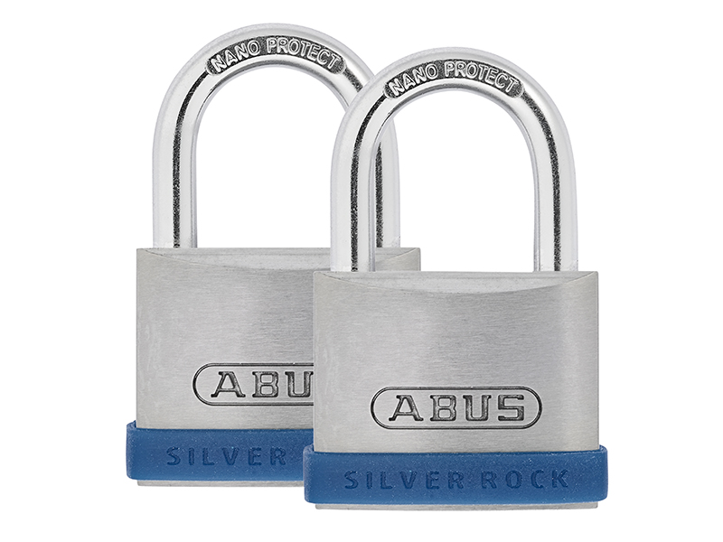 40mm Silver Rock 5 Padlock Twin Pack