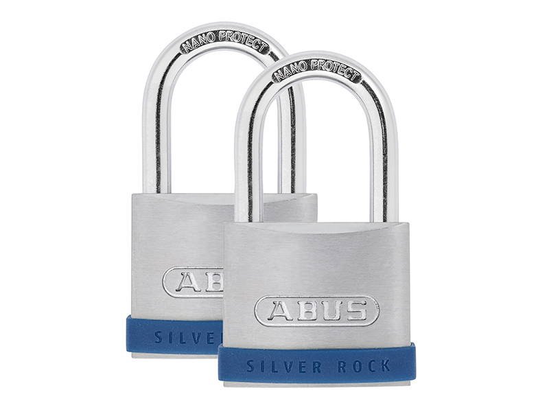 50mm Silver Rock 5 Padlock Twin Pack