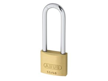 55/40mm Brass Padlock 63mm Long Shackle Carded