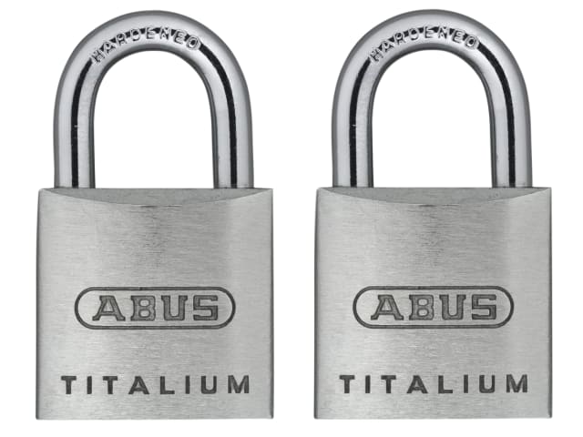 64TI/20mm TITALIUM Padlock Carded Twin Pack