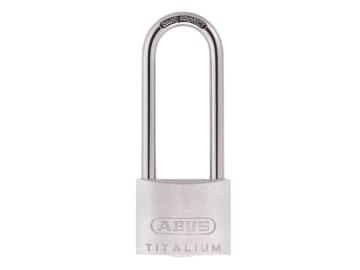 64TI/50mm TITALIUM Padlock 80mm Long Shackle Carded