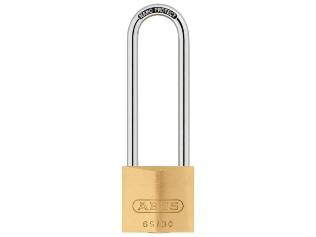 65/30mm Brass Padlock 60mm Long Shackle