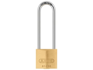 65/30mm Brass Padlock 60mm Long Shackle Carded