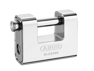 92/80mm Monoblock Brass Body Shutter Padlock Carded