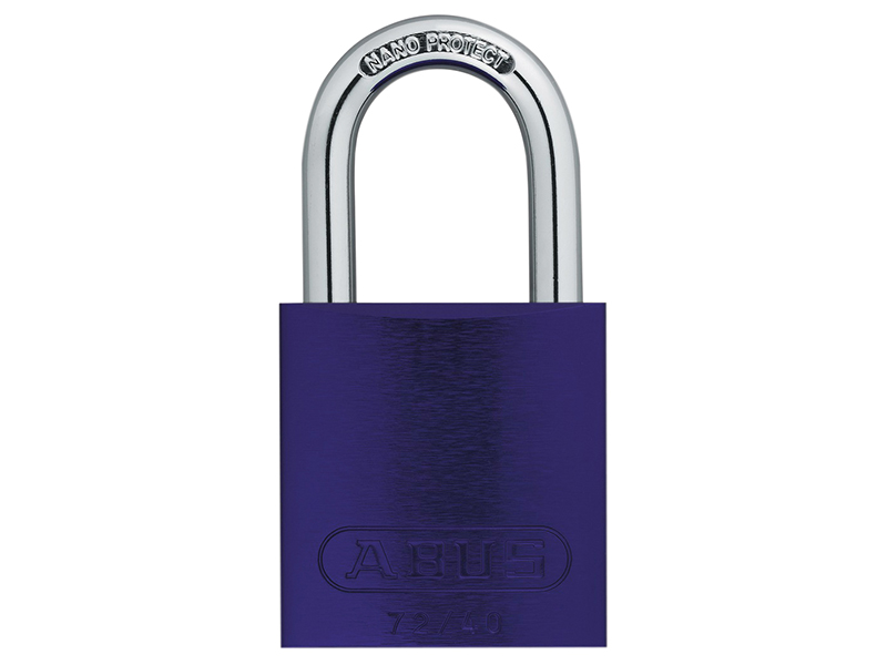 72/40mm Aluminium Padlock Violet Keyed Alike TT04072