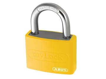 T65AL/40mm My Lock Aluminium Padlock Yellow Keyed Alike 6401