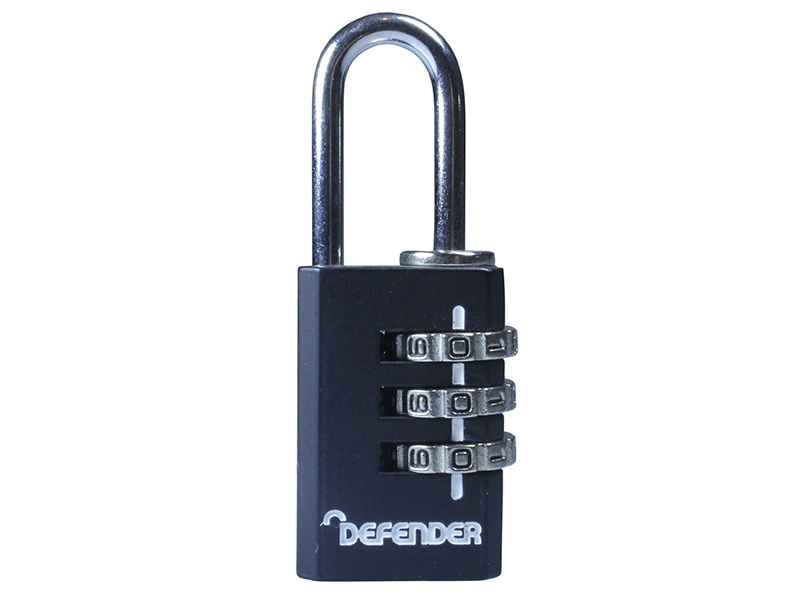 Black Die-Cast Combination Padlock 20mm