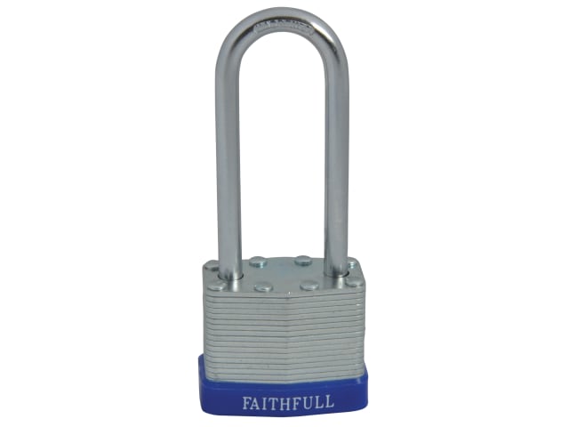 Laminated Steel Padlock 40mm Long Shackle 3 Keys