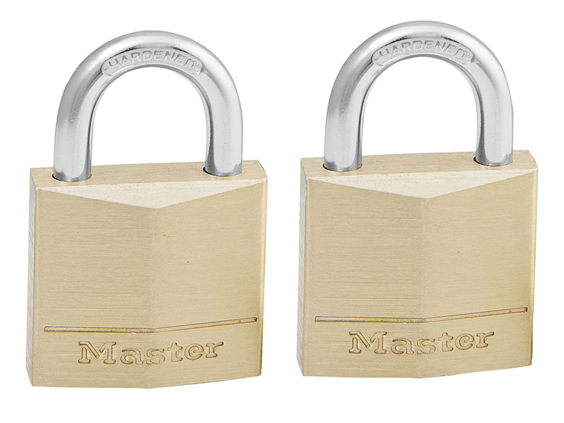 Solid Brass 30mm Padlock 4-Pin - Keyed Alike x 2