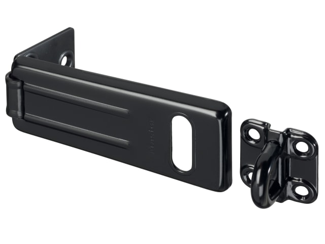 Wrought Steel Hasp Matt Black 115mm