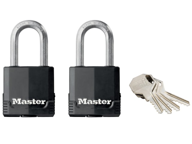 Excell Weather Tough 45mm Padlock 4-Pin - Keyed Alike x 2