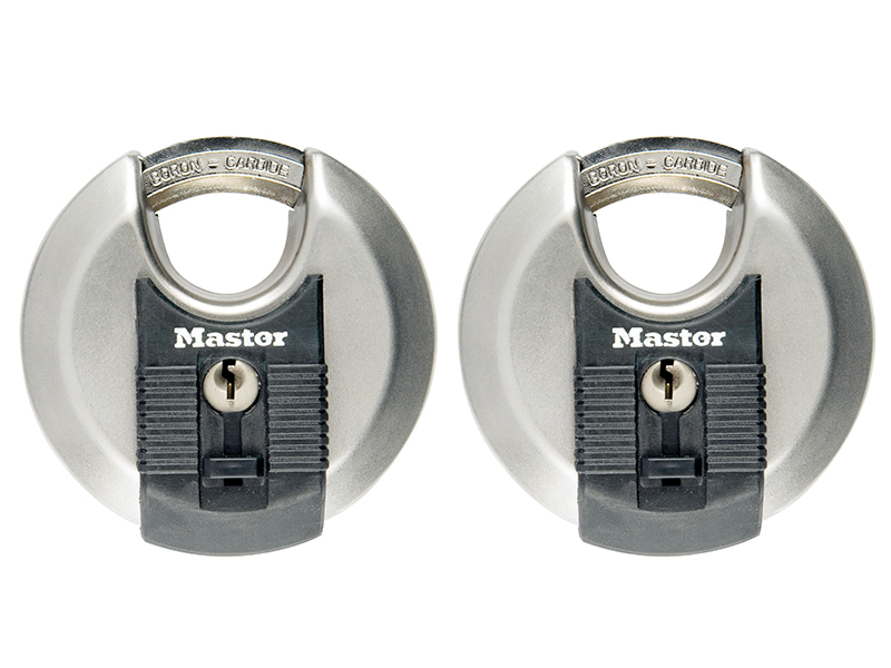 Excell Stainless Steel Discus 70mm Padlock Keyed Alike x 2