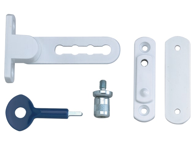 P117 Ventilation Window Lock White Finish Pack of 2