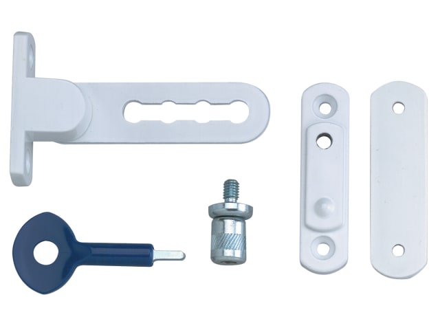 P117 Ventilation Window Lock White Finish Pack of 1