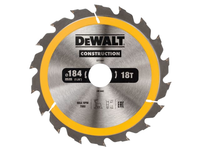 Portable Construction Circular Saw Blade 184 x 30mm x 18T