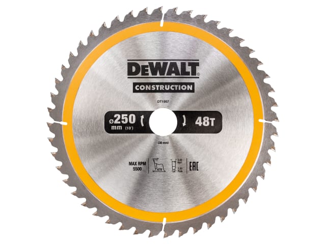 Stationary Construction Circular Saw Blade 250 x 30mm x 48T