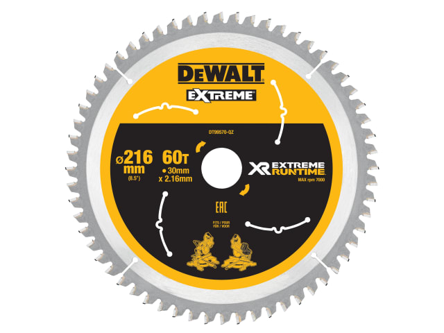 XR FlexVolt Circular Saw Blade 216 x 30mm x 60T