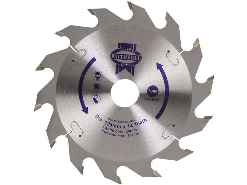 TCT Circular Saw Blade 128 x 20mm x 14T POS