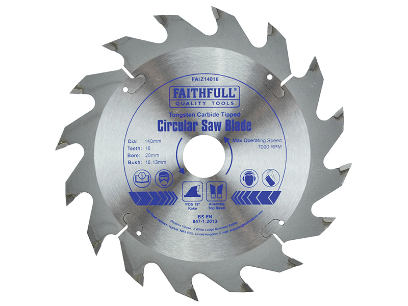 TCT Circular Saw Blade 140 x 20mm x 16T POS