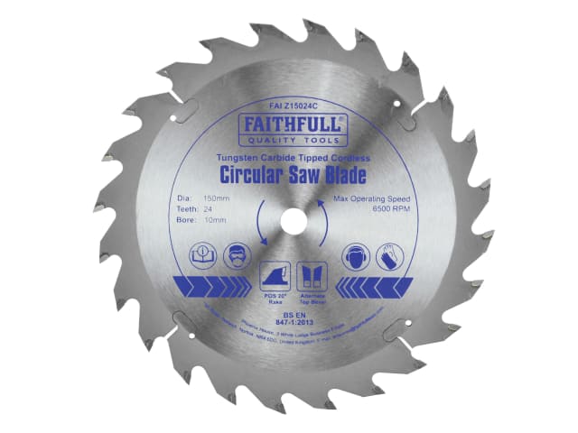 TCT Cordless Trimsaw Blade 150 x 10mm x 24T POS