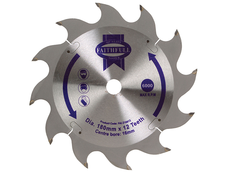 TCT Circular Saw Blade 180 x 16mm x 12T POS