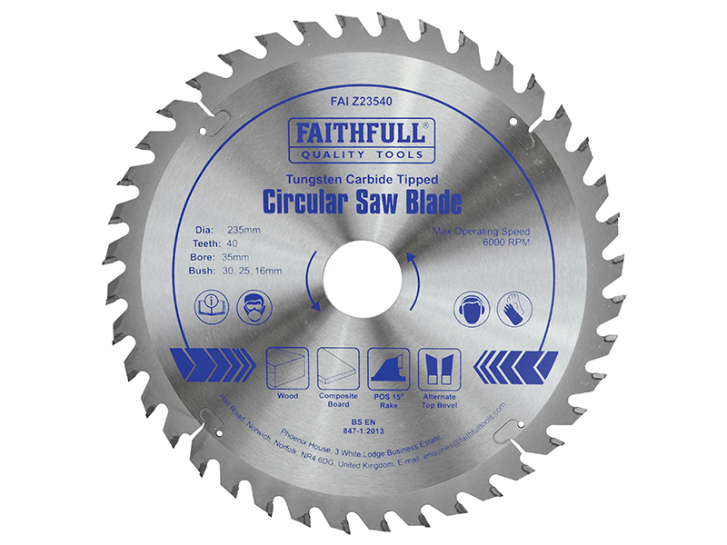 TCT Circular Saw Blade 235 x 35mm x 40T POS