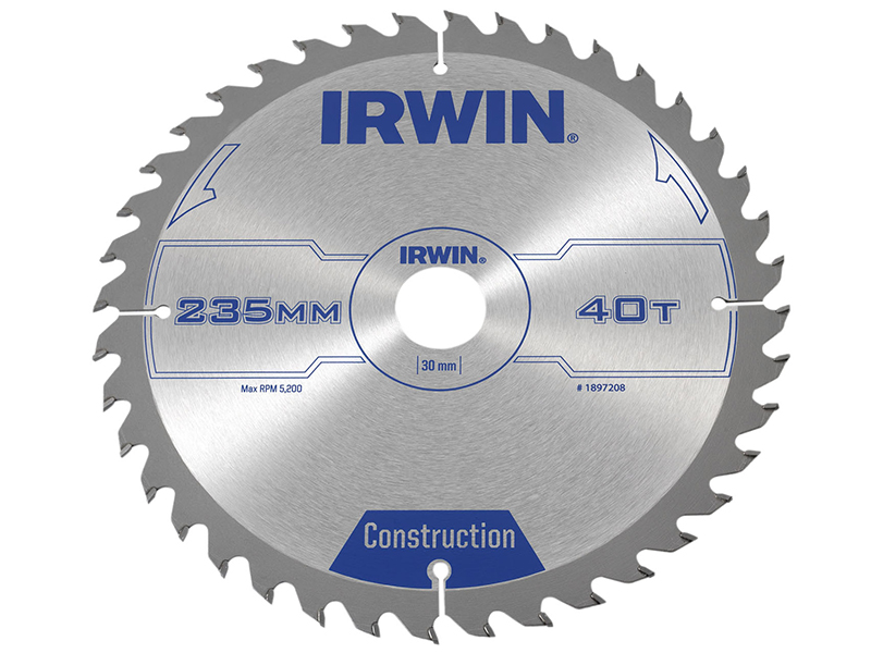 Construction Circular Saw Blade 235 x 30mm x 40T ATB