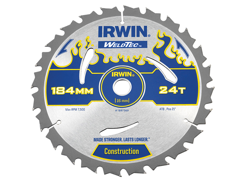 Weldtec Circular Saw Blade 184 x 16mm x 24T ATB